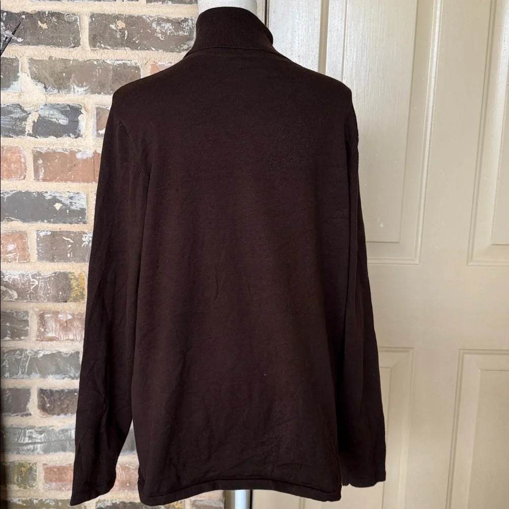 NWT Jones NY Signature Chocolate Turtleneck Sweater Timeless Classic Sz 1X